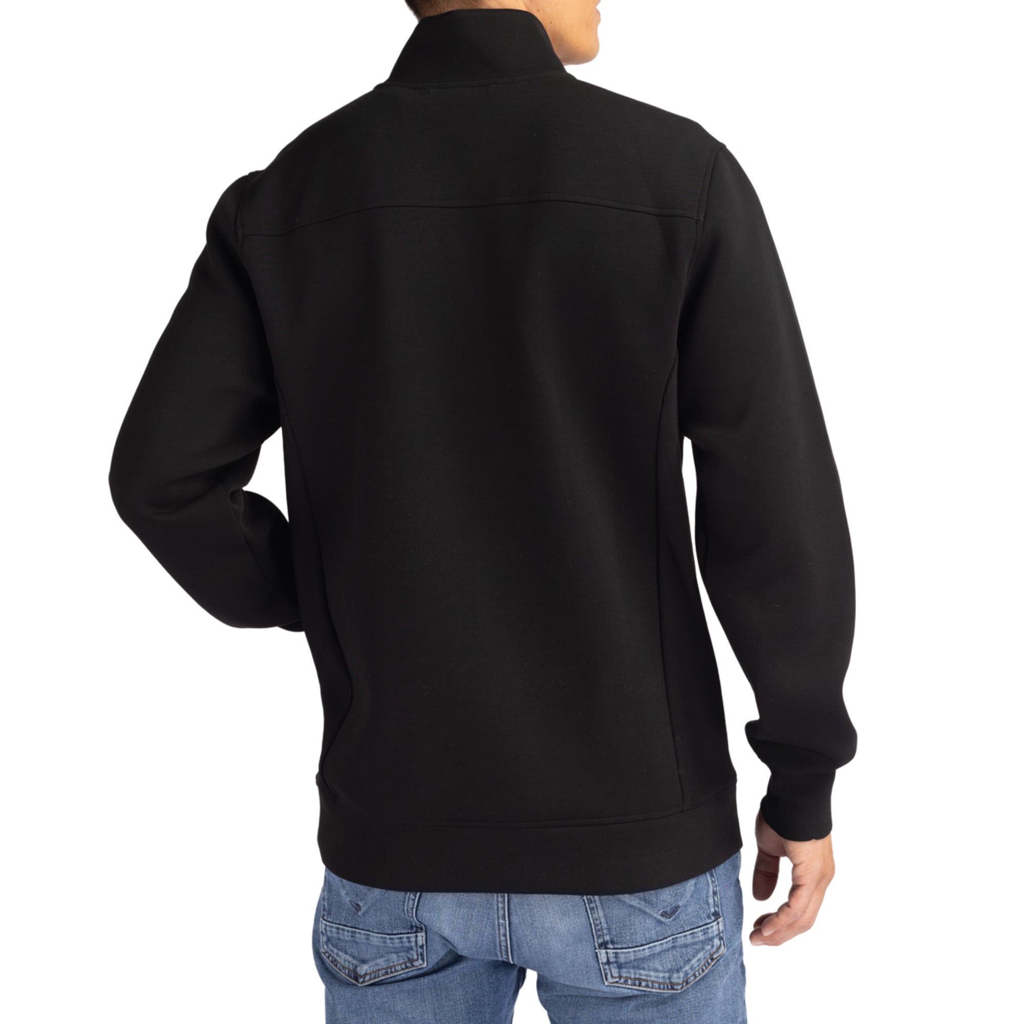 Men's Cutter & Buck  Black Ohio State Buckeyes Roam Eco Recycled Quarter-Zip Pullover